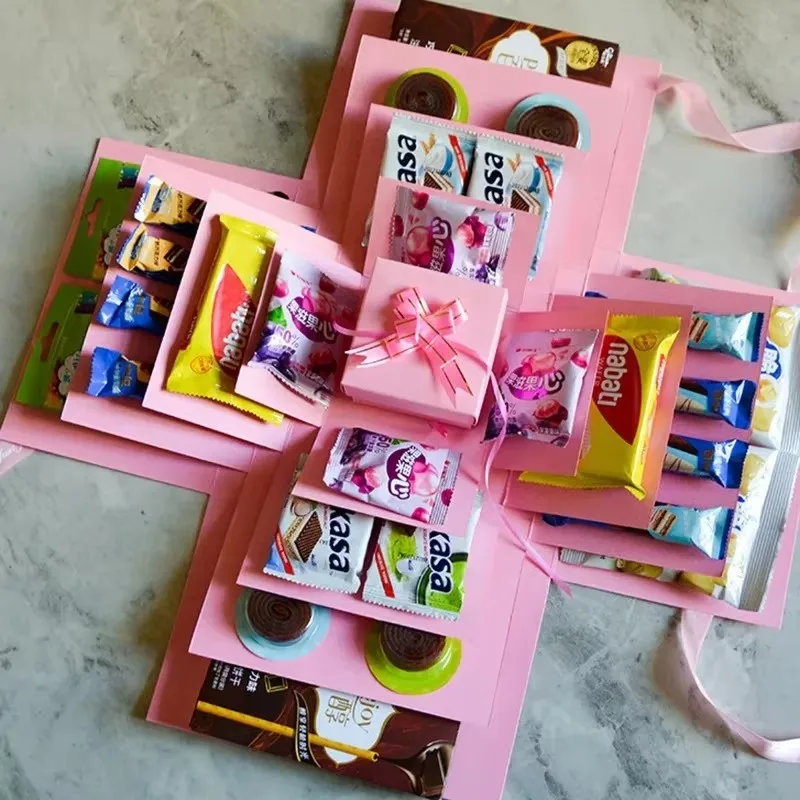 Surprise Gift Explosion Box DIY Easy To Install Creative Suitable As Gift For Valentine's Day Birthday Wedding And Anniversary