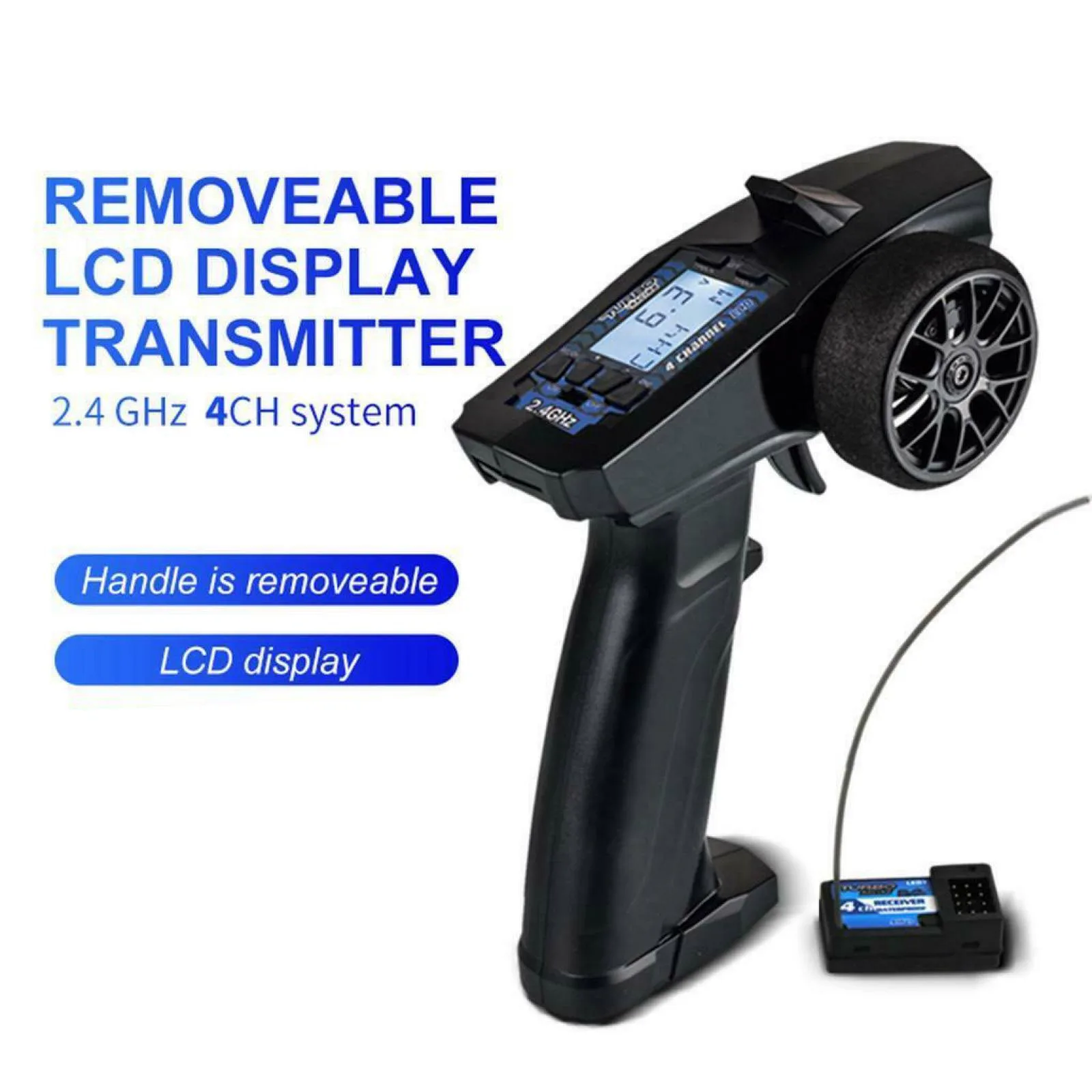 2.4G 4CH RC الارسال تحكم عن بعد مع استقبال شاشة الكريستال السائل لزاحف سيارة RC #2