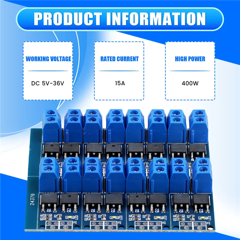 Y45A-20Pcs 15A 400W MOSFET Trigger Switch Drive Module Painel de controle do regulador PWM