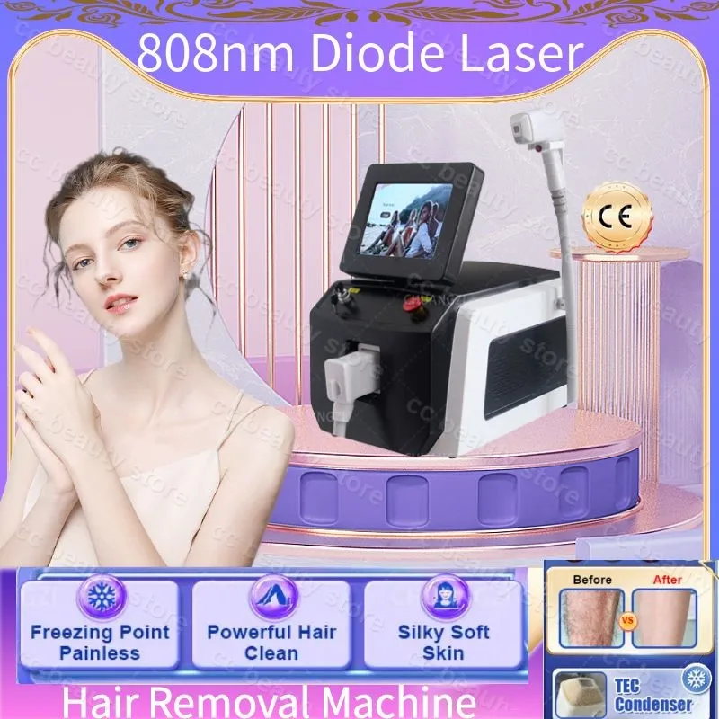 3 Wavelength 808nm Diode Laser Remove Hair Machine Painless Laser Hair Removal Epilator For Beauty Salon