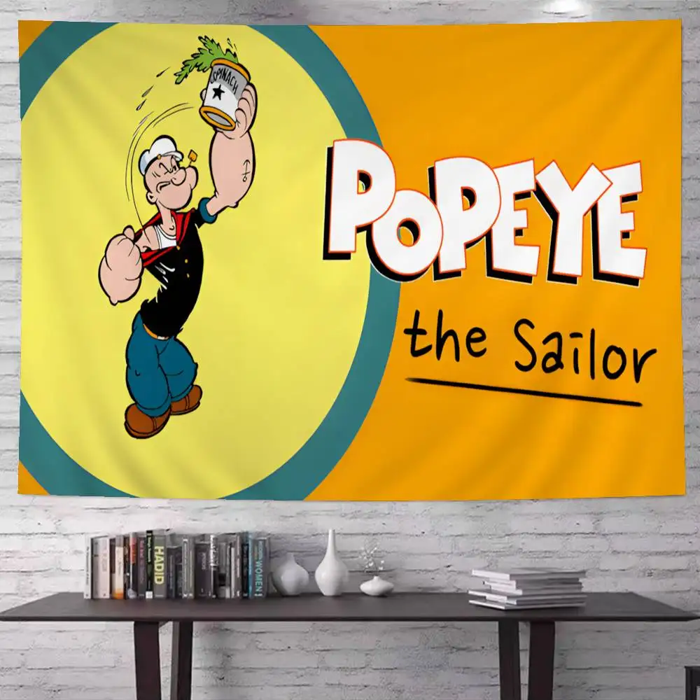 P-PopeyeS The S-Sailor Cartoon Cartoon Tapestry Art Science Fiction Room Home Decor Wall Hanging Home Decor