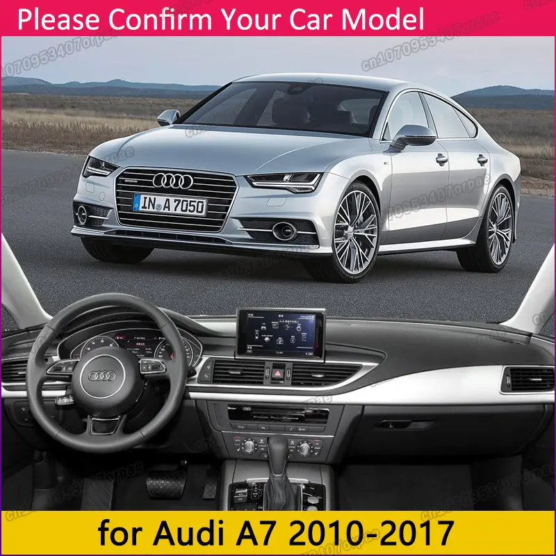 Car Dashboard Mat for Audi A7 2010 2011 2012 2013 2014 2015 2016 2017 Anti-slip Mats Dash Board Cover Sunshade Pad Rug Carpet