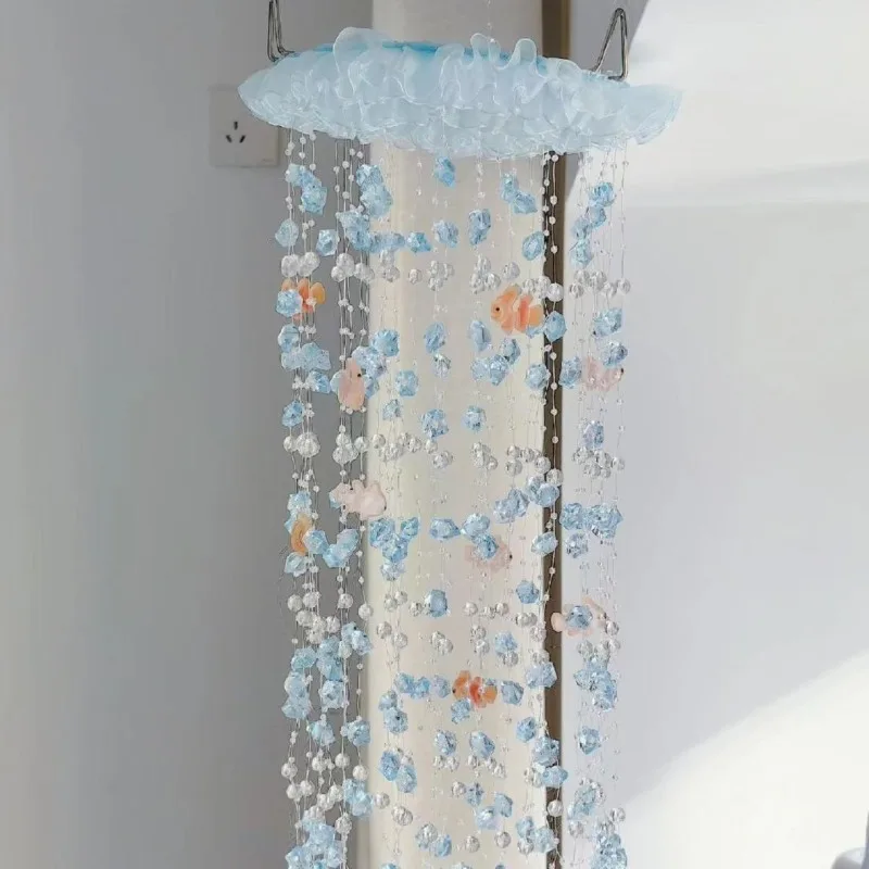 Air Koi courtyard hanging wind chimes handmade DIY material package girl heart balcony bedroom fresh wind chimes pendant