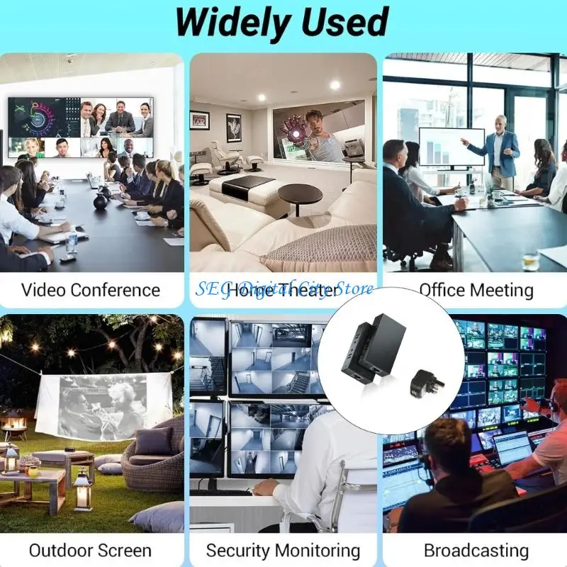 

U75B RJ45 Extender через CAT5E/6/7 CABLE 1080P при 60 Гц Получатель слуховой видео для систем конференции проекторов