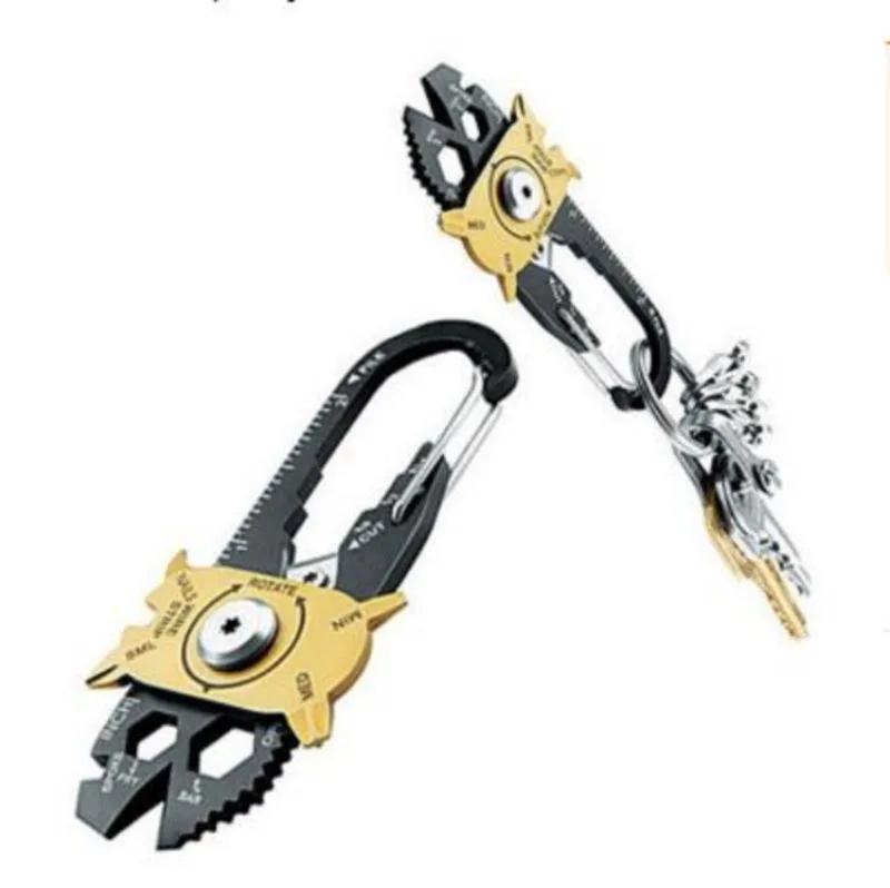 Creative Roulette Multifunctional Keychain Combination Tool Stainless Steel Wrench Screwdriver Outdoor Portable Small Tool