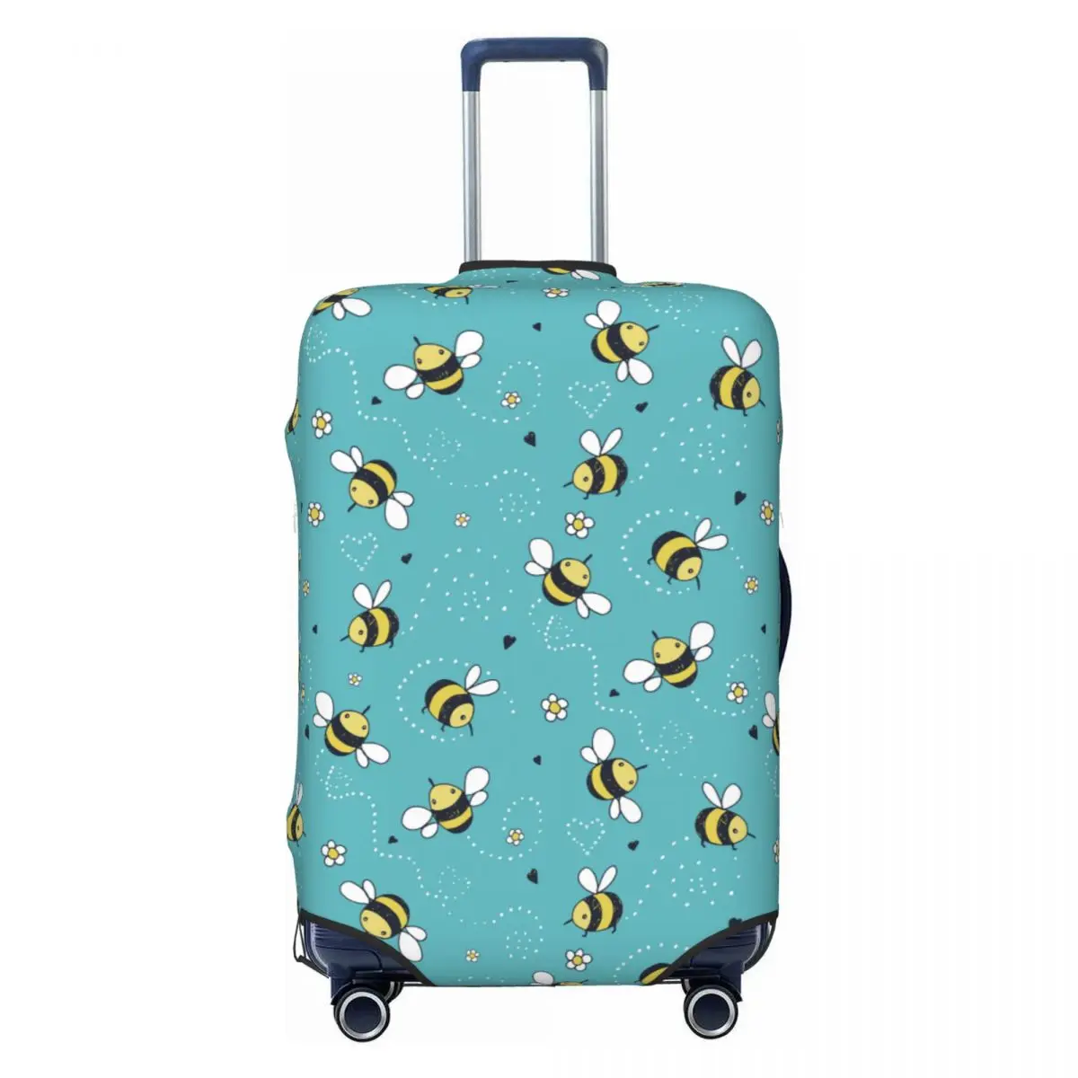 

Custom Cartoon Bees Luggage Cover Protector Cute Travel Suitcase Covers for 18-32 Inch