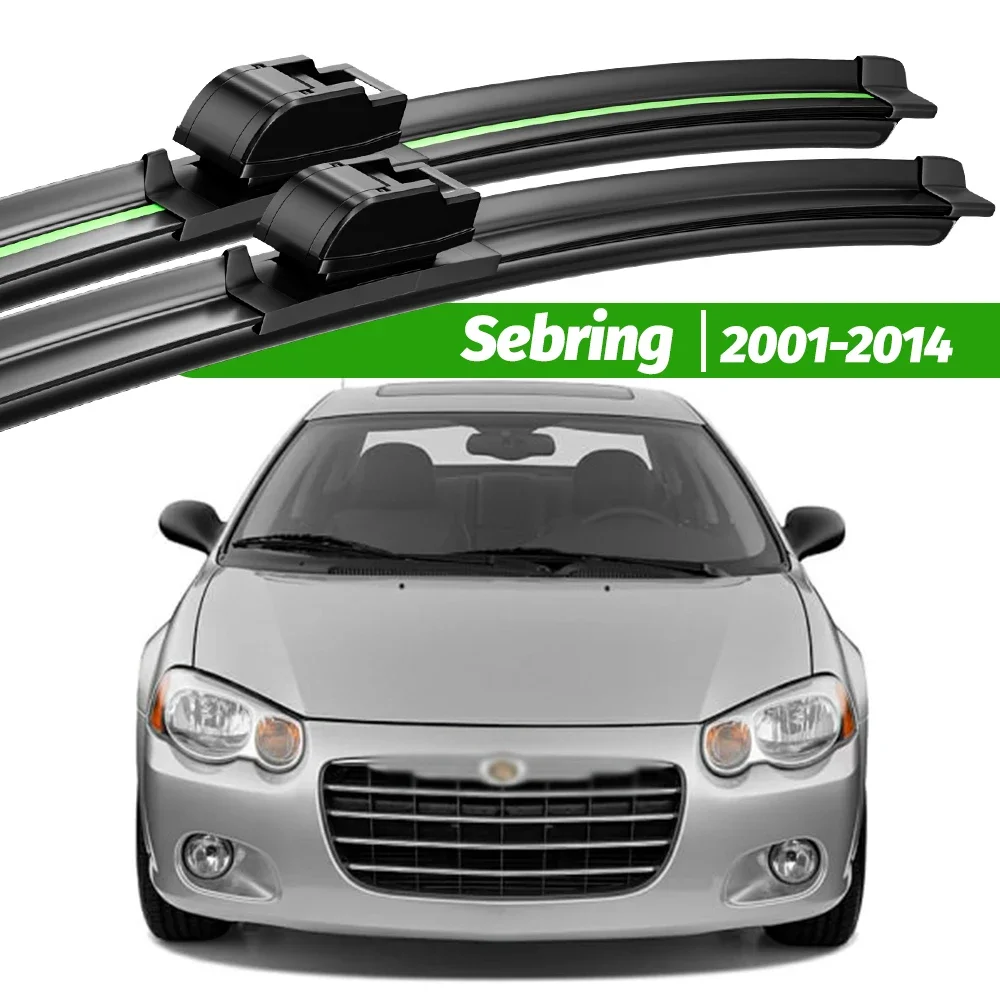 

For Chrysler Sebring 2001-2014 2pcs Front Windshield Wiper Blades 2005 2006 2007 2008 2009 2010 Windscreen Window Accessories