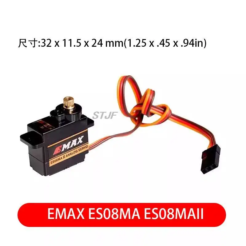 EMAX ES08MA ES08MAII 12g Mini Metal Gear Analog Servo for Rc Hobbies Car Boat Helicopter Airplane Rc Robot