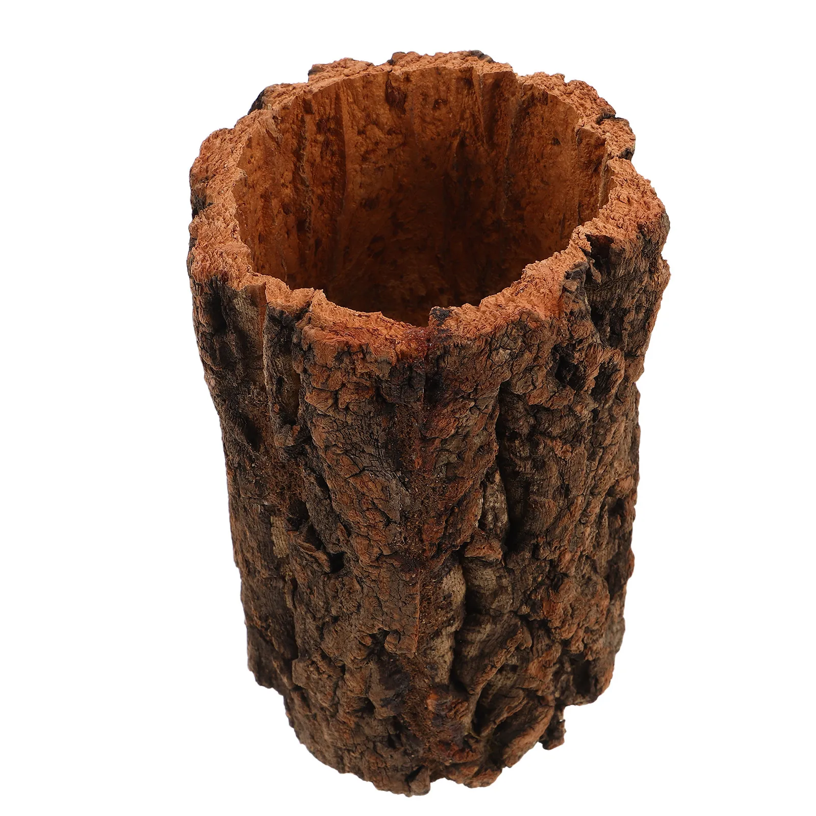 Reptile Hide Cave 20x12cm Wood Humid Hide Leopard Gecko Crested Gecko Hollow Log Amphibian Habitat Decor Terrarium