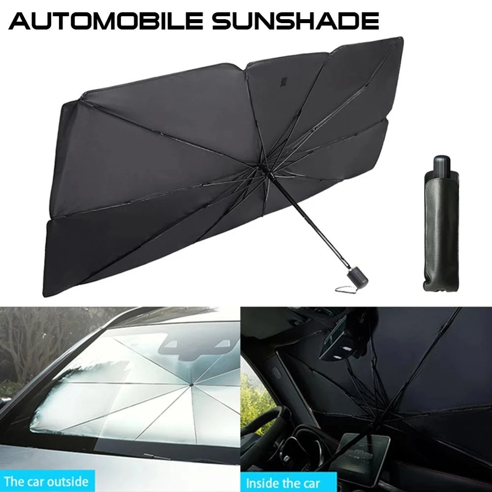 125cm 140cm Foldable Car Windshield Sun Shade Umbrella Car UV Cover Sunshade Heat Insulation Front Window Interior Protection