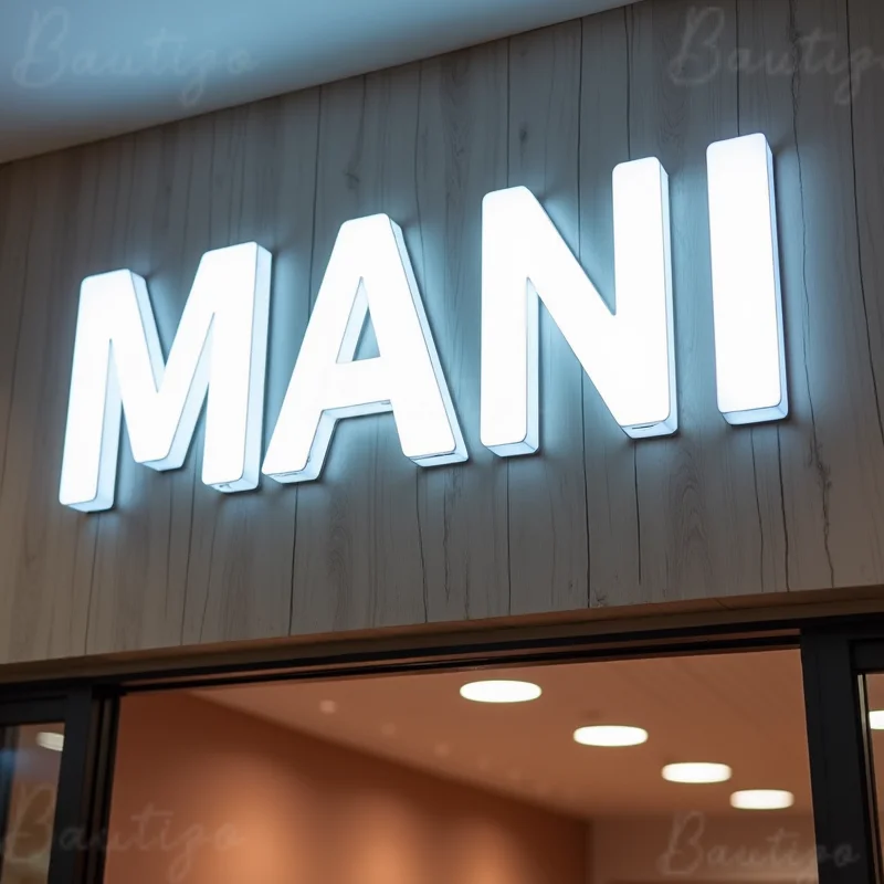 Custom LED Illuminated Frontlit Sign 3D Metal Letters For Business Storefront Outdoor Waterproof Light Up Advertising Signage