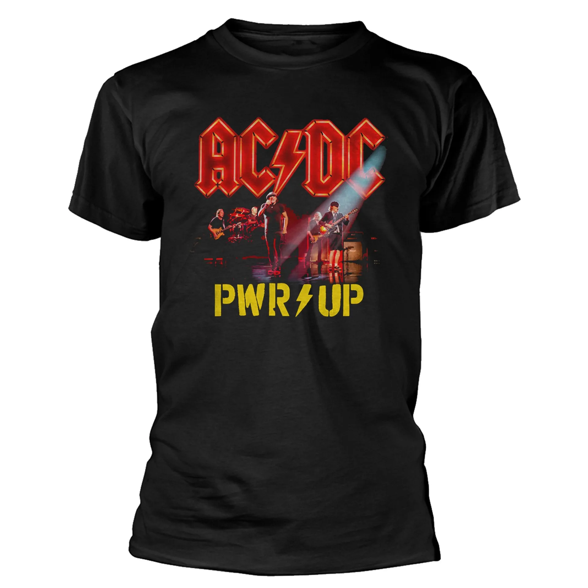 

ACDC Neon Live T-Shirt Men Women Cotton Tees Short Sleeve Vintage Hip Hop Rock Band Men's T-shirt Brand Tops Summer Clothing