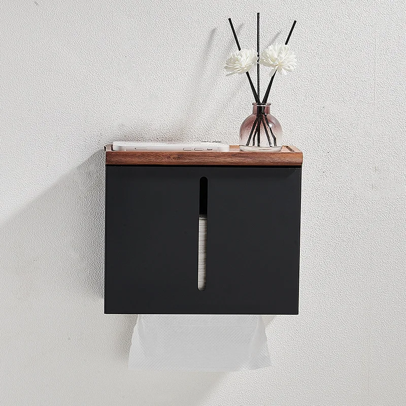 Toilet tissue holder wall mounted perforated paper box toilet kitchen bathroom hotel storage box accessories for bathroom