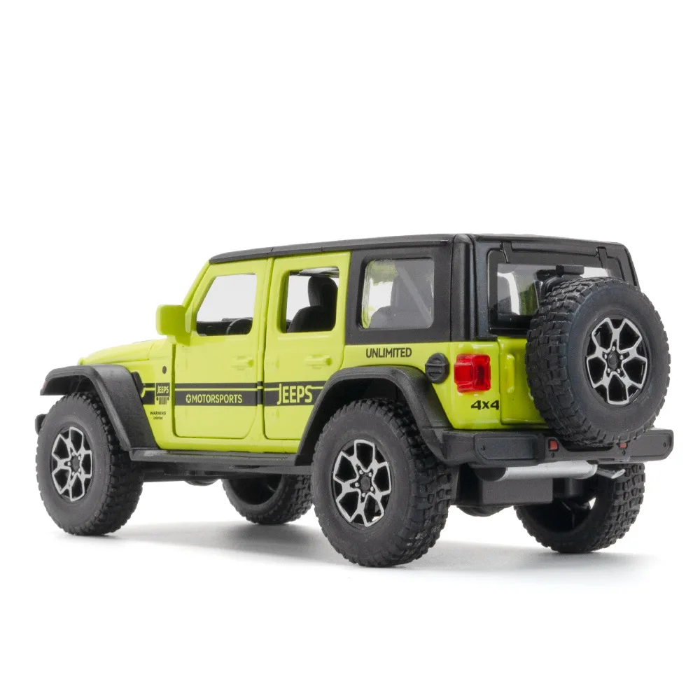 1:32 Jeep Wrangler Rubicon Off-road car Alloy Model Car Toy Diecasts Metal Casting Sound and Light Car Toys For Children Vehicle