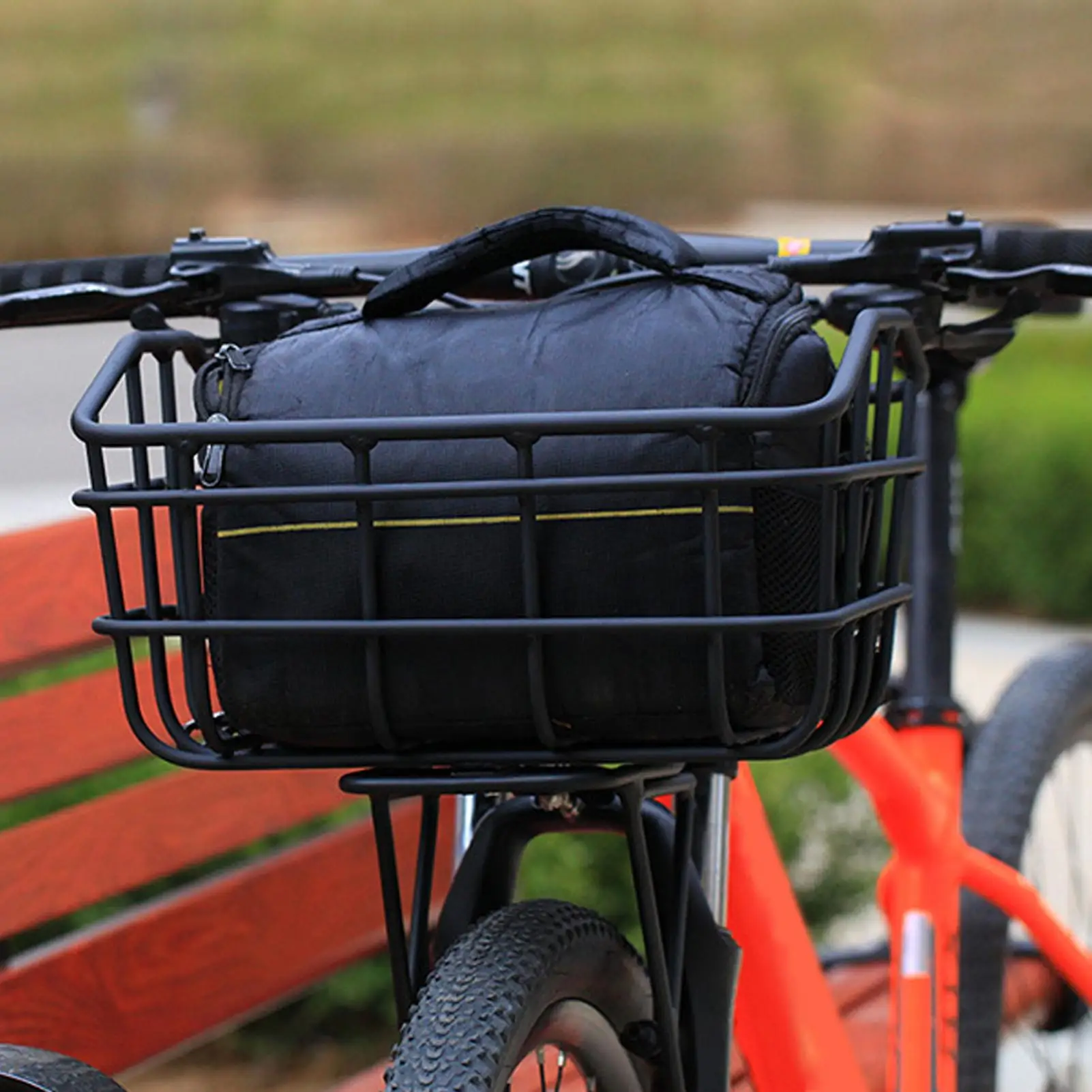 

Bicycle Basket Front Handlebar Basket durable Iron Wire Basket Bike Storage box Scooter Metal Basket Organize cycling accessory