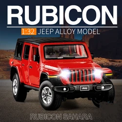 1:32 Jeeps Wrangler Rubicon Alloy Car Model Diecasts Metal Toy Off-road Vehicles Car Model Simulation Collection Toy Gift