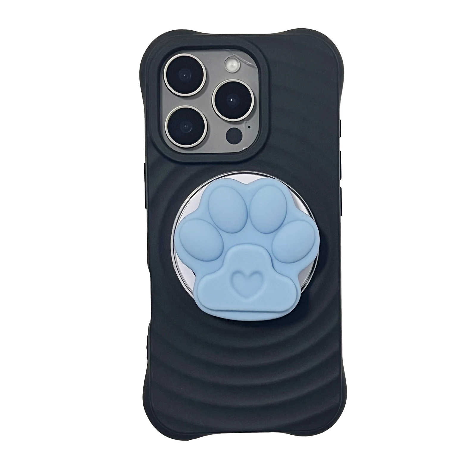 

Милый однотонный мягкий держатель для телефона с кошачьим когтем, чехол-подставка для телефона, поддержка iPhone17 iPhone16 Pro Max, подарок для девочки Samsung