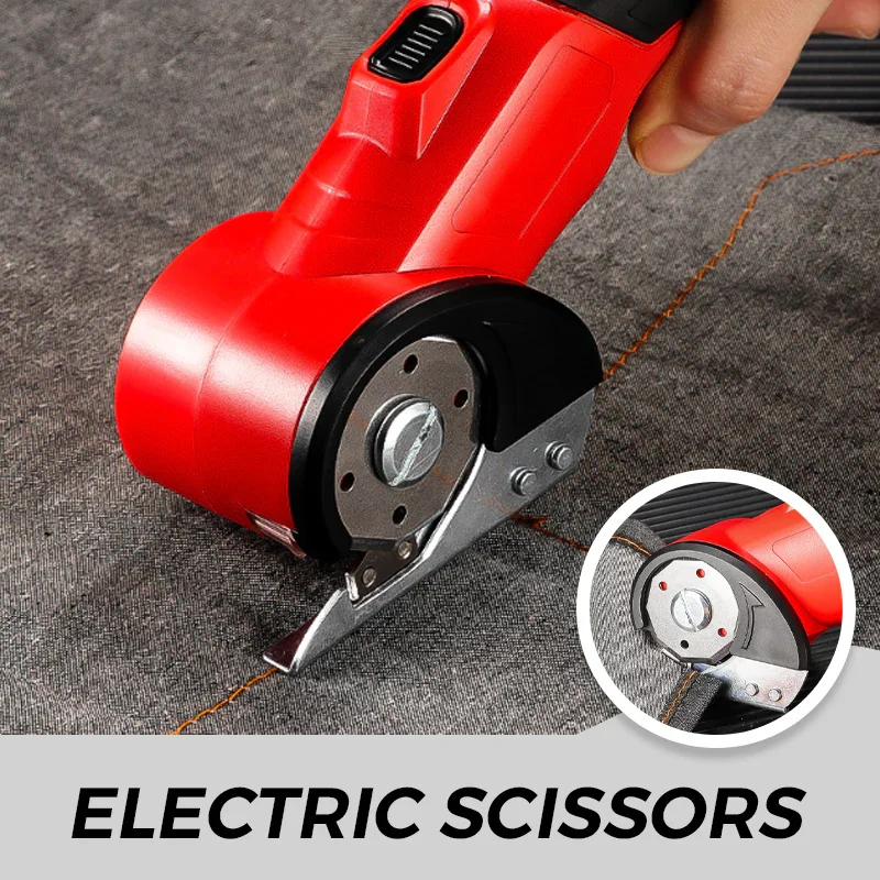 

Перезаряжаемые беспроводные электрические ножницы, резак для картона, ковровой ткани, кожи, 5 сменных лезвий, машина для резки ткани