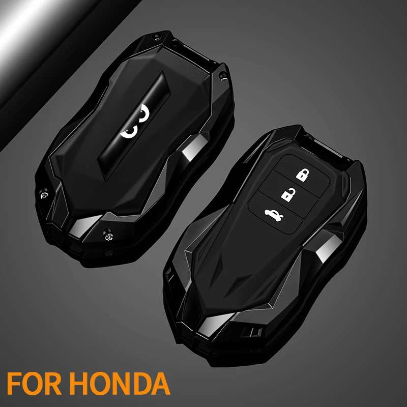 Zinc Alloy Car Key Case Cover For Honda Fit GP5 Shuttle Gp8 JADE VEZEL City Civic Jazz BRV Premium Keychain Accessories