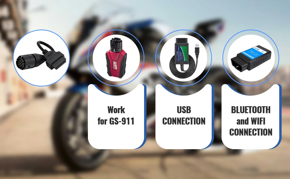 Motorrad 10-Pin-zu-OBD2-Diagnosekabel für F800GS S1000 R1200GS 10-Pin-OBD-Adapter für ICOM-D für Motorräder der C/F/G/K/R/S-Serie – Detail 3