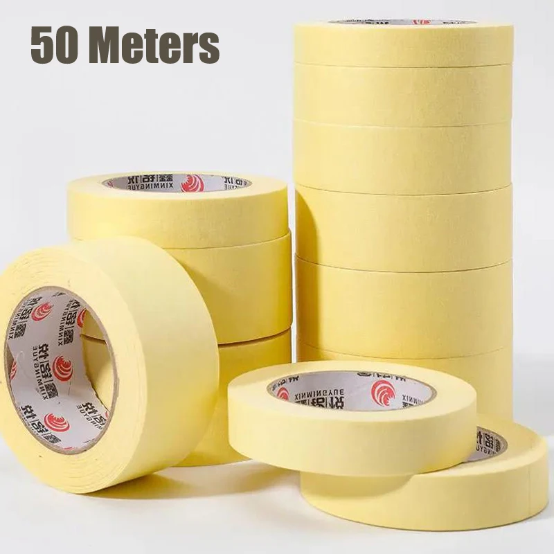 50M High Viscosity Texture Paper Tape 1-10cm Width Hand Tear Spray Paint Beautiful Seam Stickers Color Separation Paper Tapes