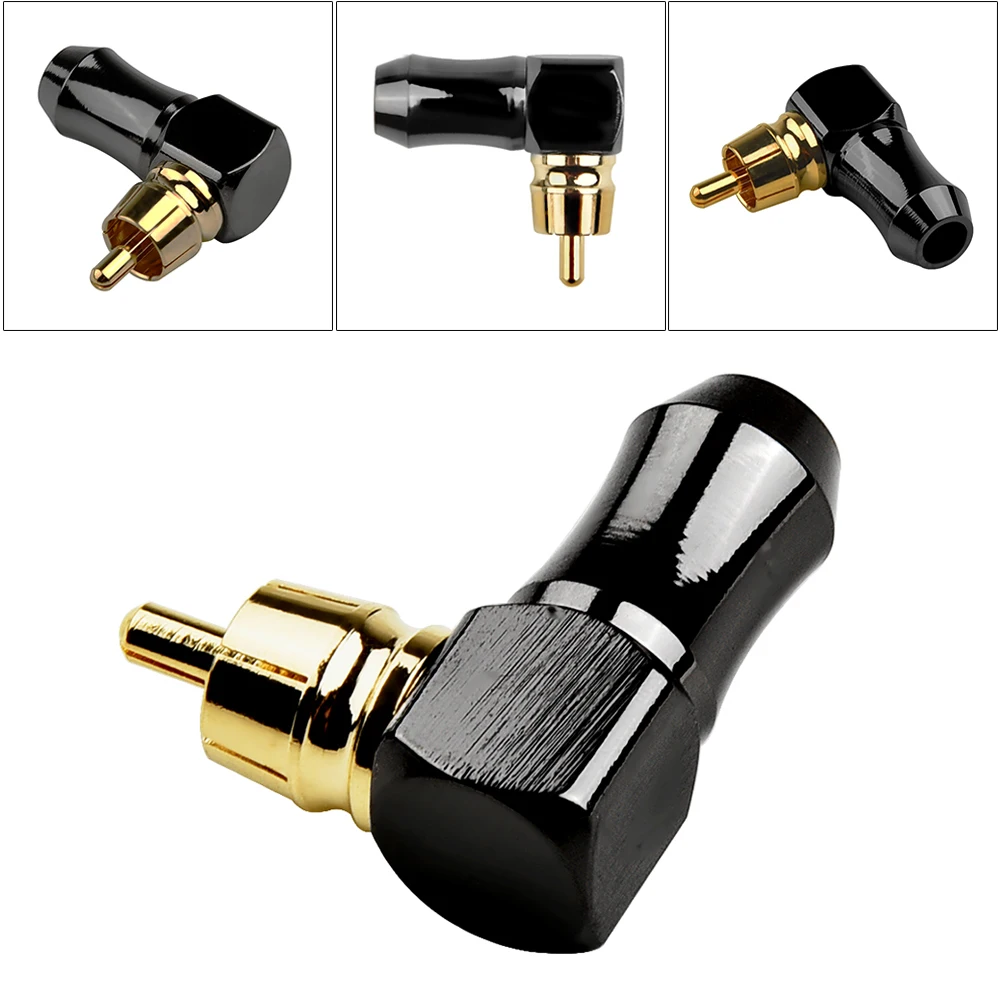 สําหรับขั้วต่อ RCA ชาย L ประเภท 90 องศามุมขวาข้อศอกสําหรับลําโพง RCA Audio Conector สําหรับบัดกรีสายวิดีโอ Part