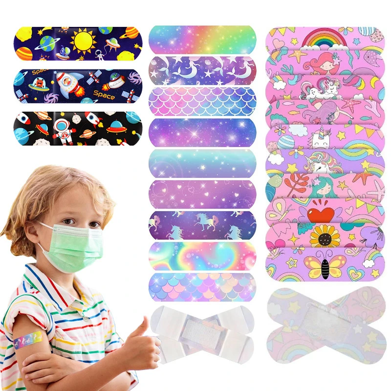 

50pcs 60pcs Cartoon Kawaii Band Aid Children Kids Skin Patch Wound Dressing Plasters for First Aid Strips Tape Adhesive Bandages