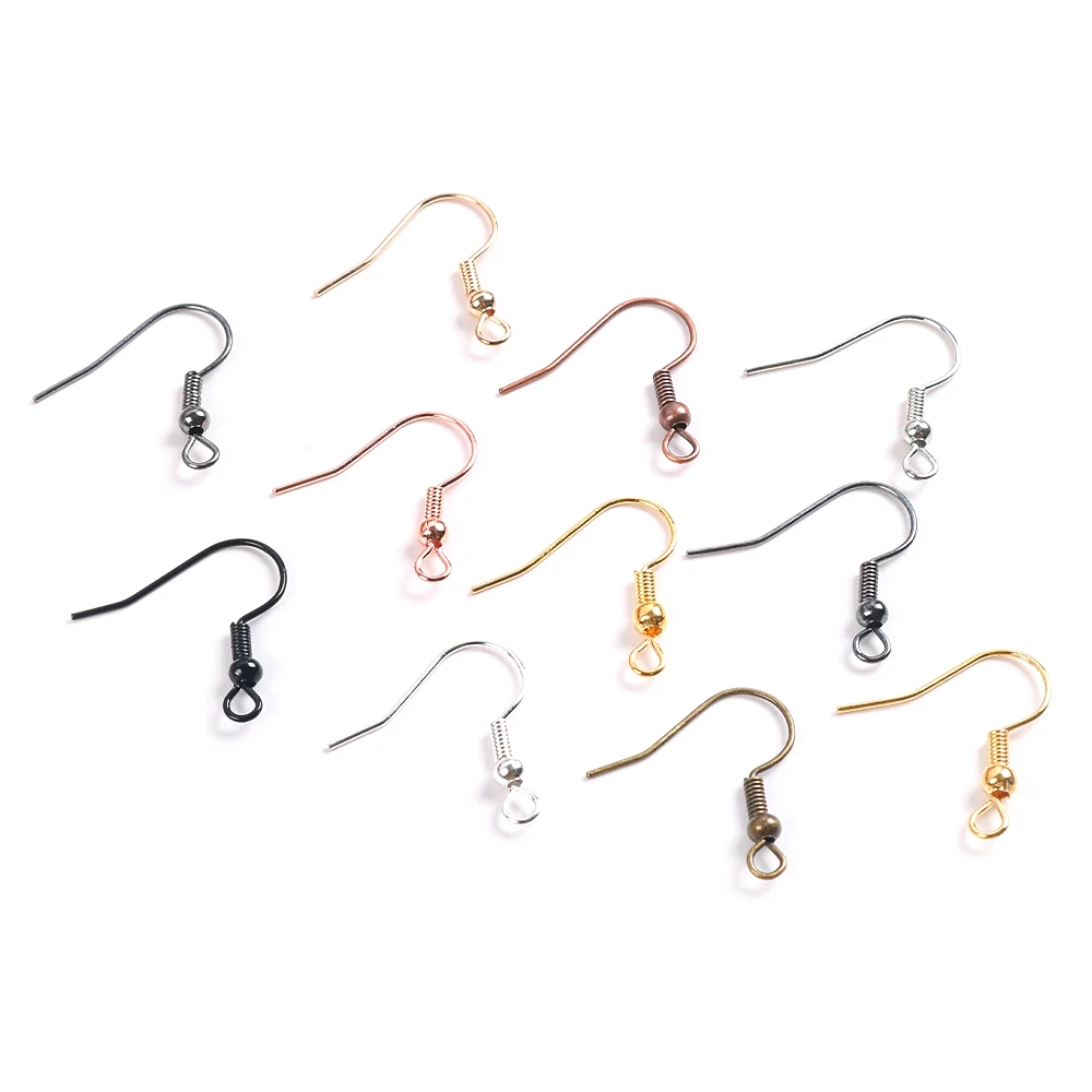 

50pcs 20x19mm Color Iron Bead Charms Earring Wires With Ear Hook Earrings Clasp Findings Supplies For Jewelry Making