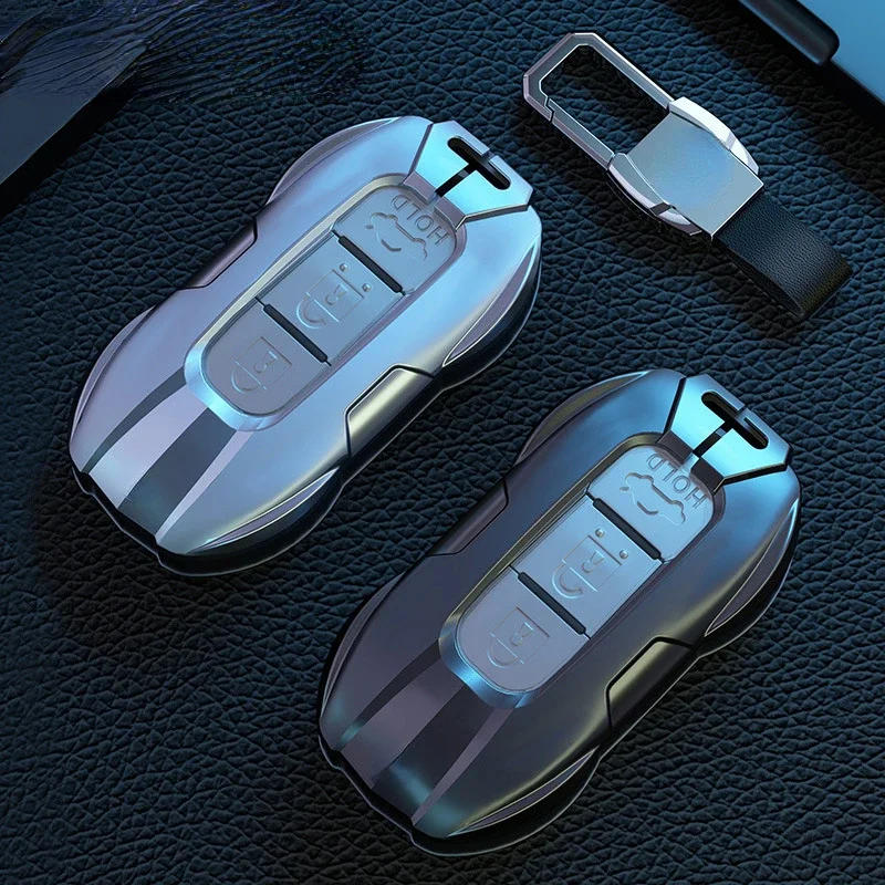 

For Nissan 14th Generation X-Trail Tiida Sylphy Blue Bird Zinc Alloy Silver Car Key Case Keyless Cover Key Shell Car Accessories