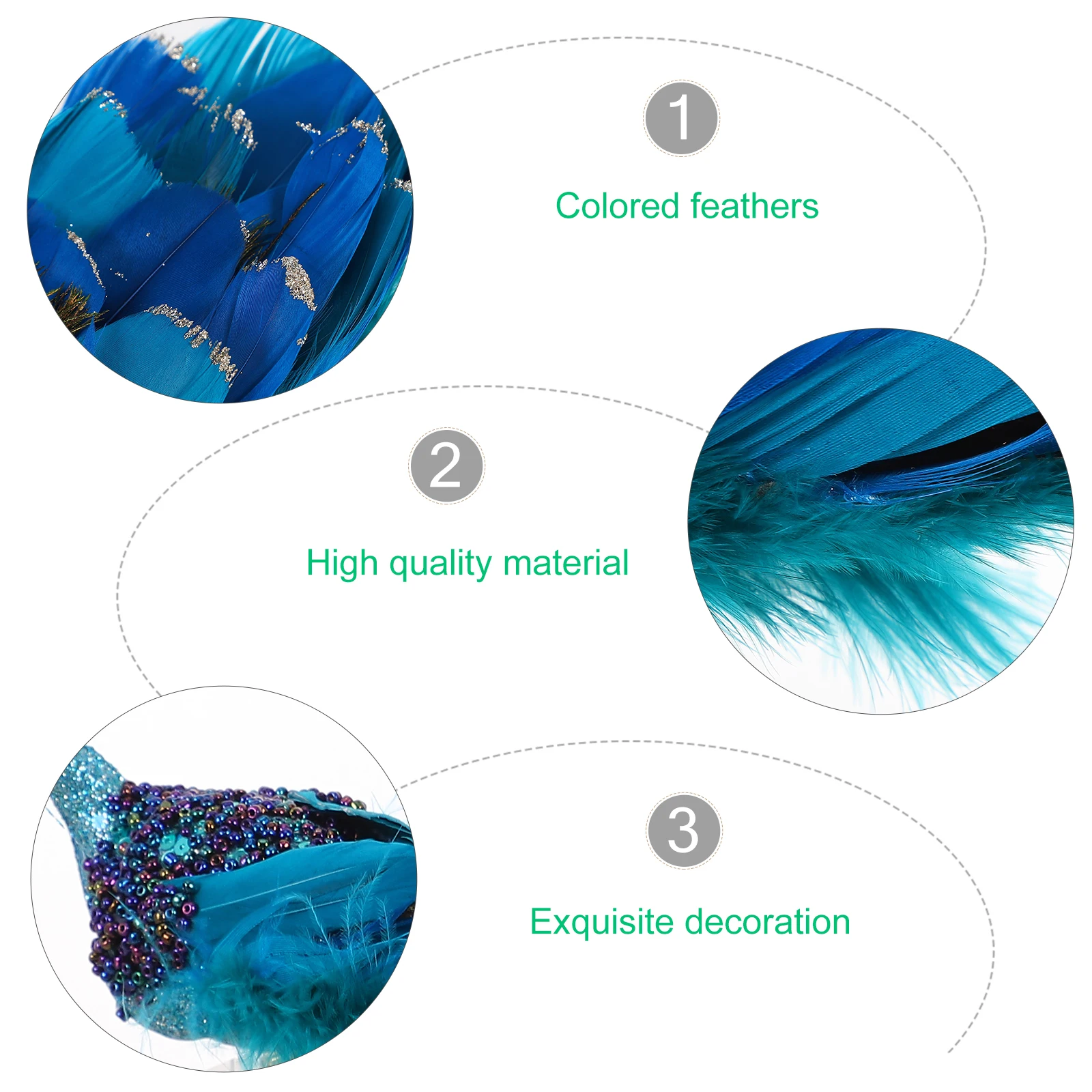 

Simulated Peacock Pendant Ornament Bird Decor Animal Ornaments Model Decoration The Miniature Figure