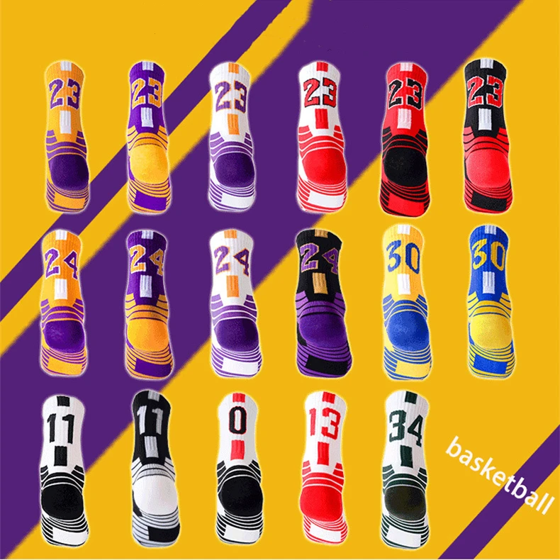 Chaussettes de basket-ball professionnelles pour enfants et hommes, chaussettes de sport respirantes, séchage rapide, extérieur, cyclisme, escalade,