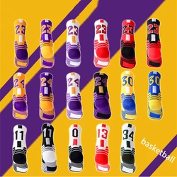 Chaussettes de basket-ball professionnelles pour enfants et hommes, chaussettes de sport respirantes, séchage rapide, extérieur, cyclisme, escalade, course à pied, No23, No30, vente chaude