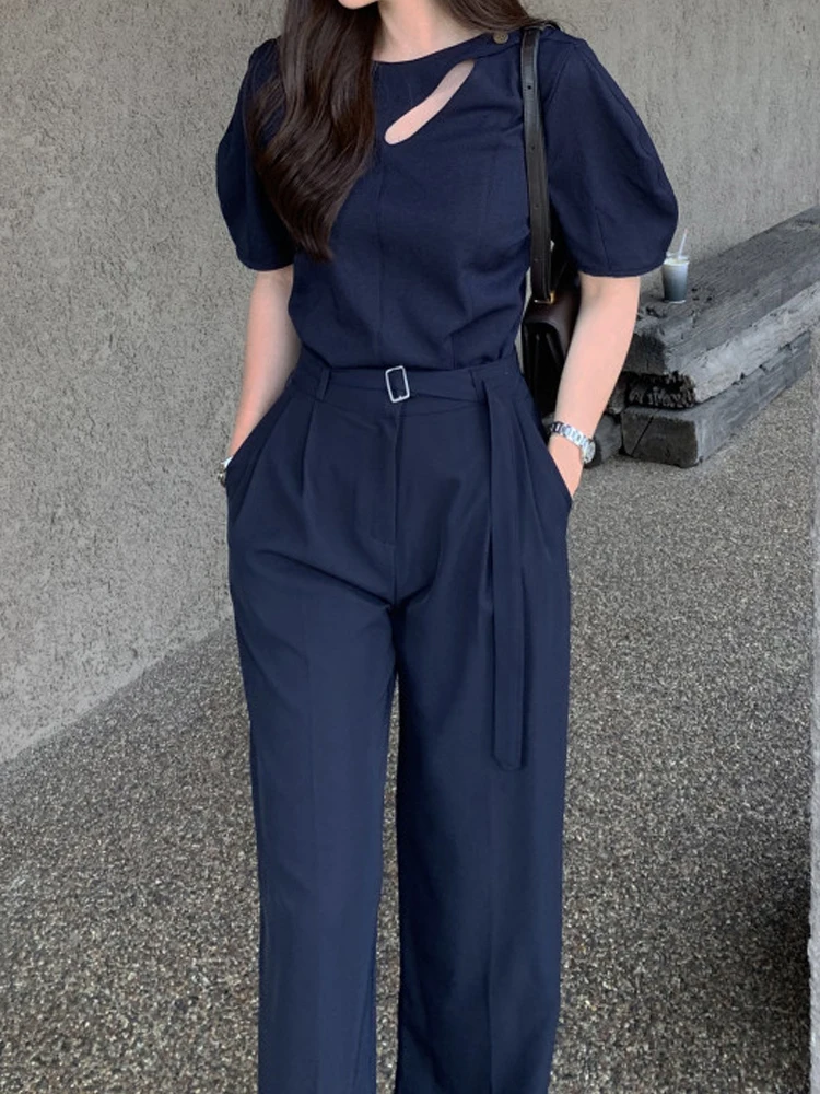 Прямые повседневные брюки с высокой талией, женские корейские брюки, весна-лето, новые универсальные длинные брюки свободного покроя