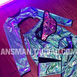 Nightclub Bar Illusion Top Shorts Performance Outfits Sexy Bar Nightclub Party Male Singer Dance Stage Festival Rave Costume