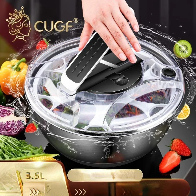 

Vegetable drying machine, household vegetable washing and drainage basket, preservation and dehydration machine