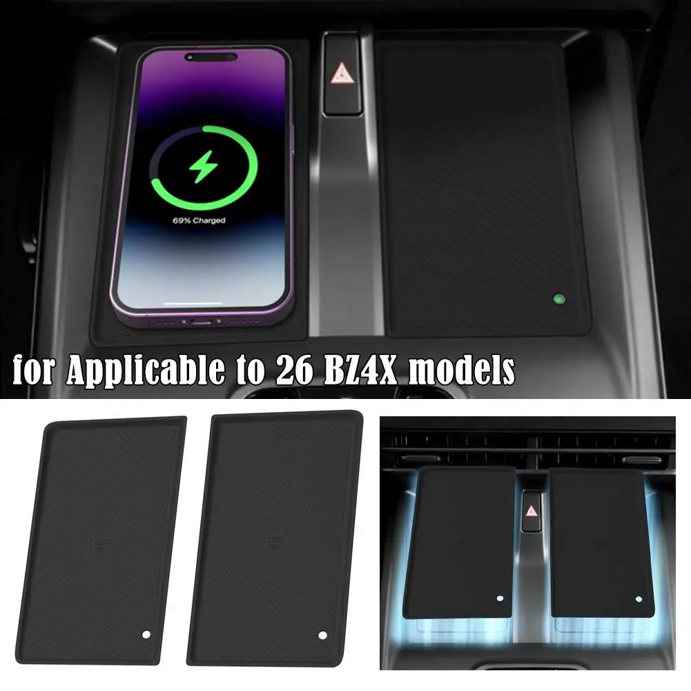 Car Wireless Charging Anti Slip Mat For BZ4X Or BZ 2026 Central Console Silicone Pad Phone Mat Pads Shockproof Dustproof Tray