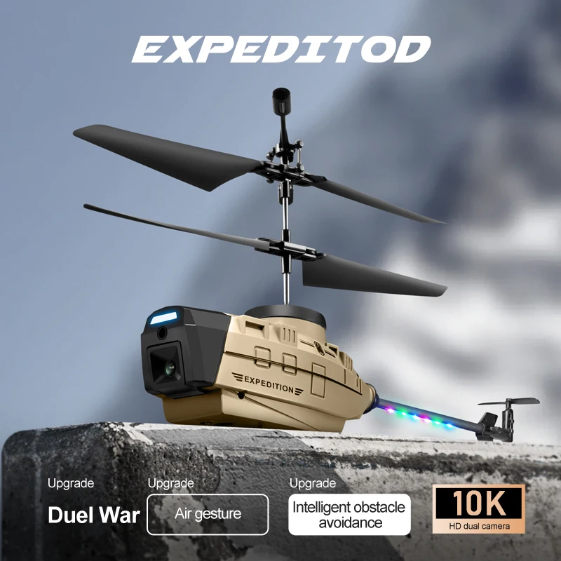 New KY202 RC Helicopter 10K Ultra HD Dual Camera Gesture Sensing Intelligent Hovering Obstacle Avoidance RC Drone Toy Gift