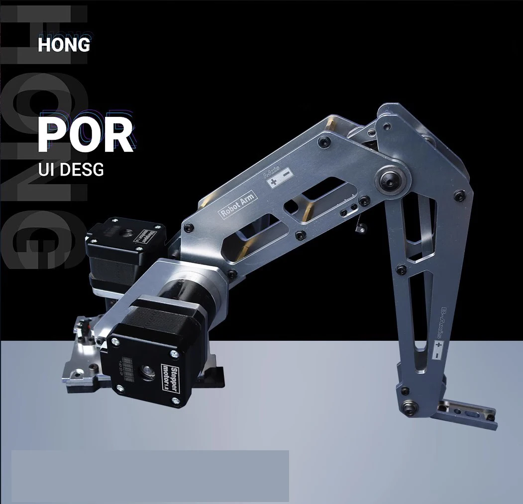 Newest 3 Axis Robotic Arm Stepping Robotic Arm Thickened Aluminum Alloy Industrial Robot Model Multi-Axis Robot