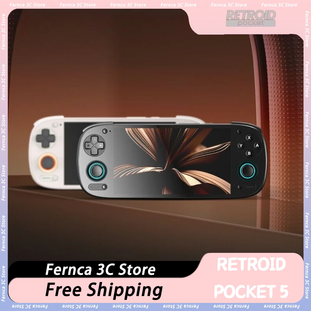 Retroid Pocket 5 Handheld Game Console SD865 8+128G Bluetooth 5.1 RP5 5.5 Inch OLED HD Screen Android Pocket Game Console Custom