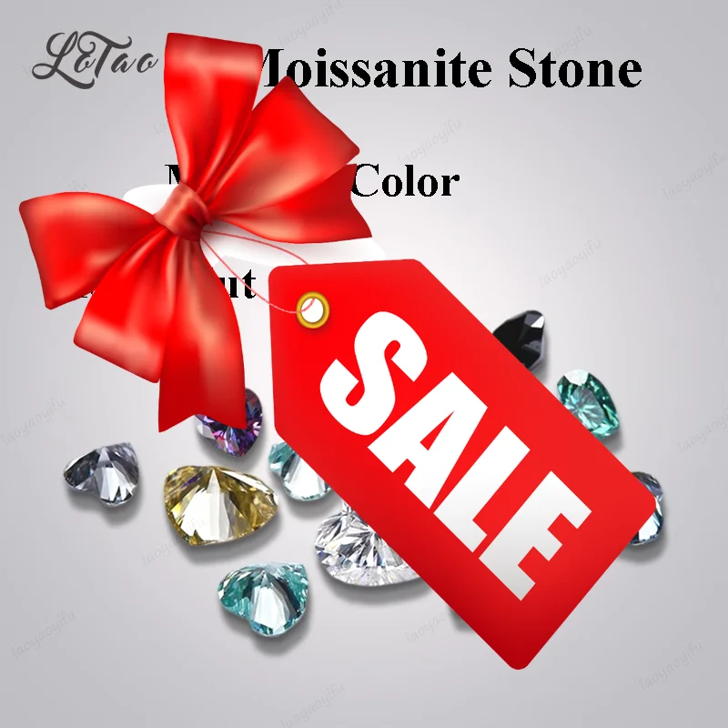 Moissanite Stone Heart Shape Multiple Color Gemstone for Advanced Jewelry Making Materials Pass Diamond Tester with Certificate