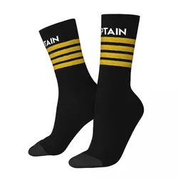 Captain Stripes Airplane Pilot Kawaii Socks School Cartoon Pattern Socks