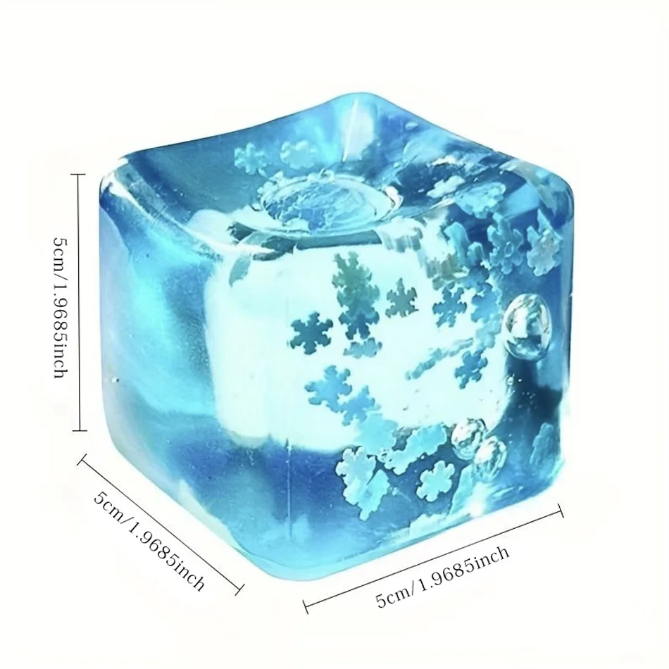 NEW 5CM Maltose Cube Stress Squeeze Toy D ecompression Small Ice Cubes Anti Stress Slow Rebound Colorful Squeeze TPR Block