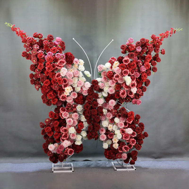 Giant butterfly three-dimensional shopping mall set large color simulation road flower ornament
