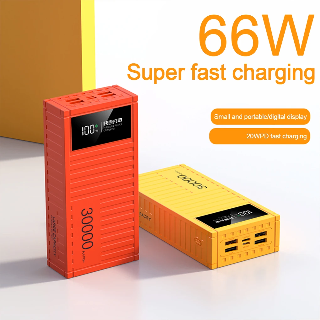 

30000mAh Outdoor Portable Powerbank 66W Fast Charging PD20W Power Bank Battery Charger For iPhone Samsung Huawei 2025