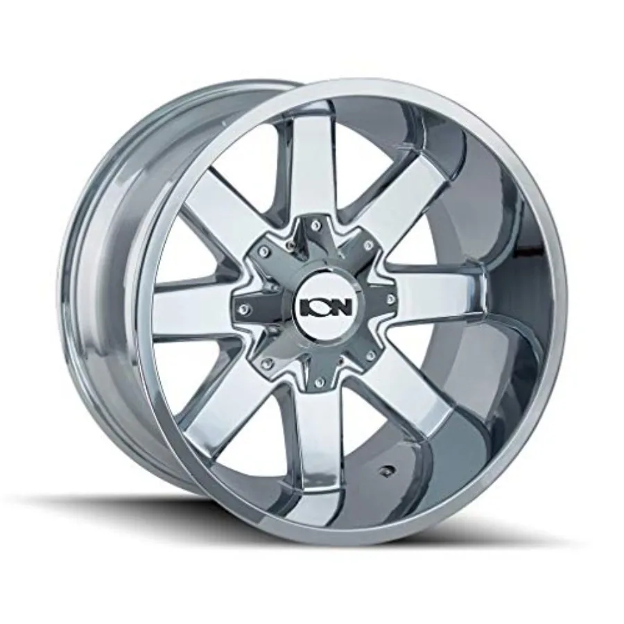 Ion Wheels 141 Chrome Wheel with Alloy Steel for Automotive Use 20 x 9 inches 6 x 106 mm 0 mm Offset Silver Finish Durable Ligh