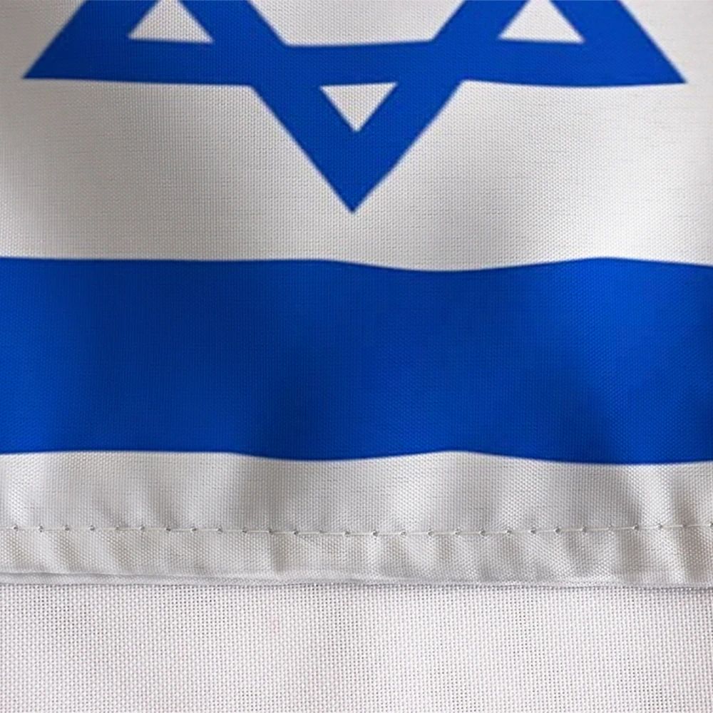 Fast Delivery Car Window Decoration 100% Polyester Israel Israeli Car Flags With Pole