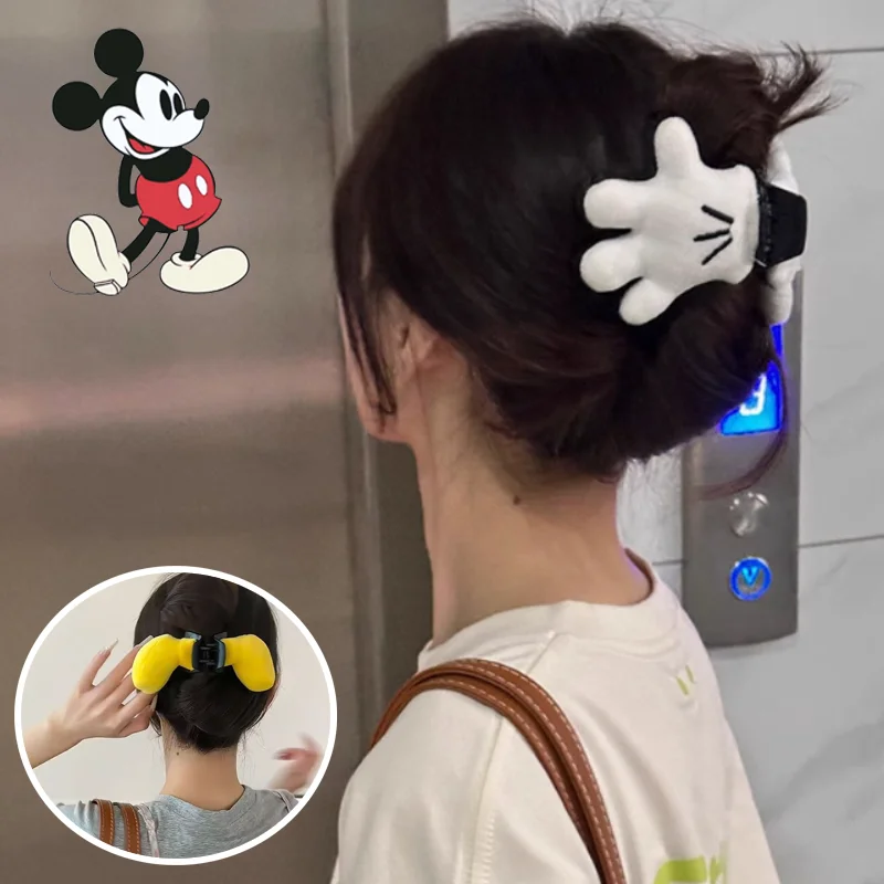 

Disney Mickey Hair Clip Creative Plush Claw Clip Women Fashion Ponytail Hairpins Headwear Barrette Girls Hair Accessories Gifts