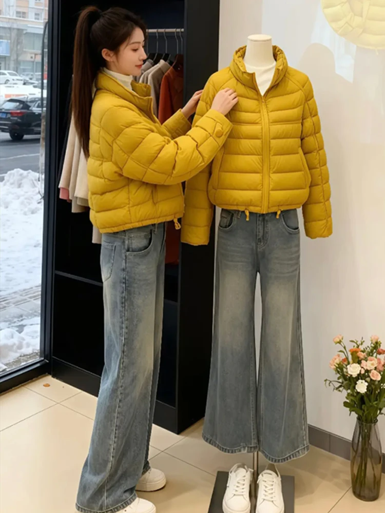 

Dstring Hooded Sewn Cotton Jaet ort Stand Collar Street Sle Commute Friendly Simple Clean Quali Winter Coat