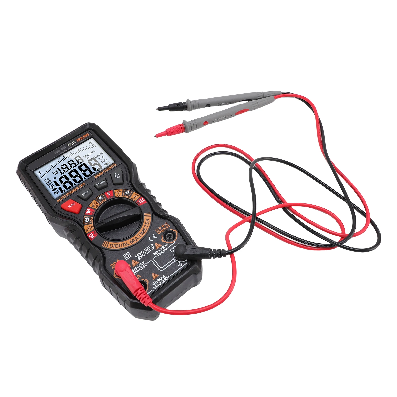 Digital Multimeter 20000 Counts, True RMS Auto-Ranging, NCV Voltage Tester, Measures AC/DC Voltage/Current, Resistance,
