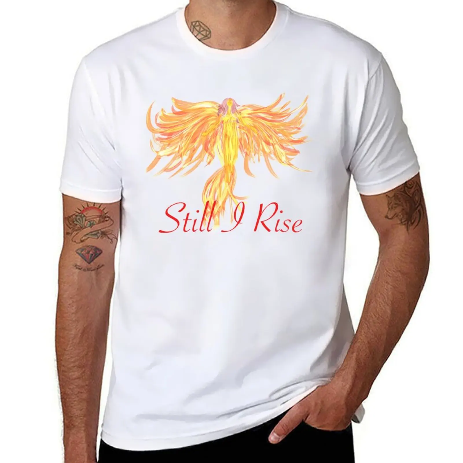 

Phoenix rising Still I Rise - Maya Angelou T-Shirt black cotton t-shirt plain for man package t shirts cotton 100% T-Shirt
